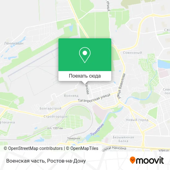 Карта Военская часть