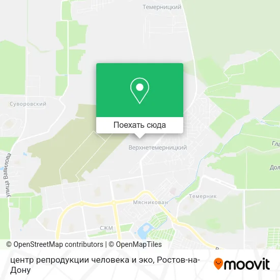 Карта центр репродукции человека и эко