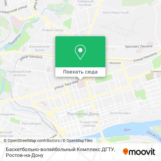 Карта Баскетбольно-волейбольный Комплекс ДГТУ
