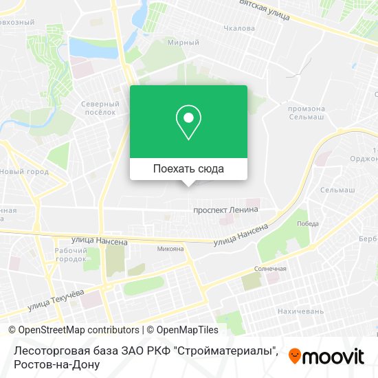 Карта Лесоторговая база ЗАО РКФ "Стройматериалы"