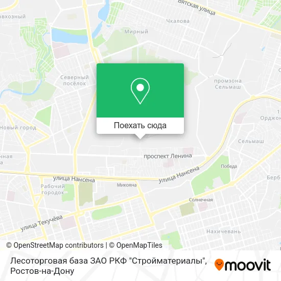 Карта Лесоторговая база ЗАО РКФ "Стройматериалы"