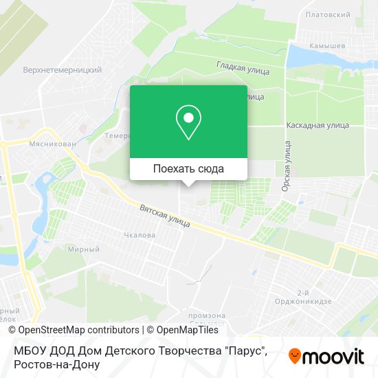 Карта МБОУ ДОД Дом Детского Творчества "Парус"