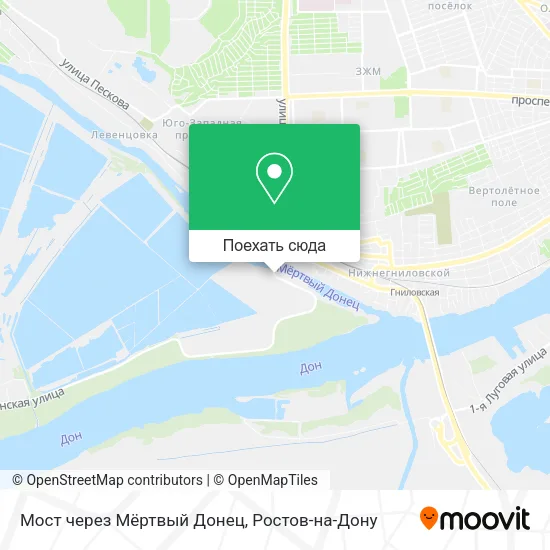 Карта Мост через Мёртвый Донец
