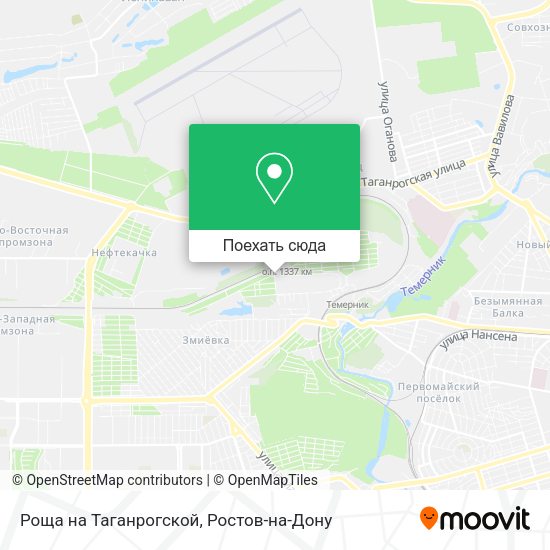 Карта Роща на Таганрогской