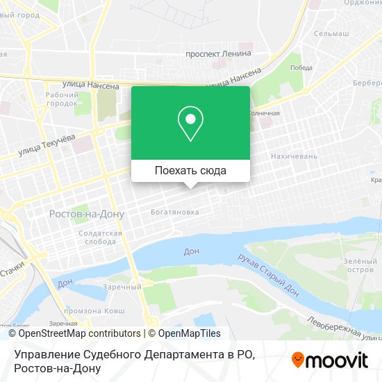 Карта Управление Судебного Департамента в РО