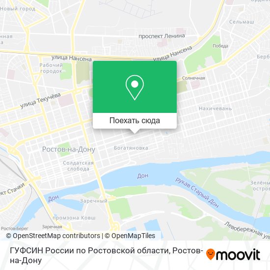 Карта ГУФСИН России по Ростовской области