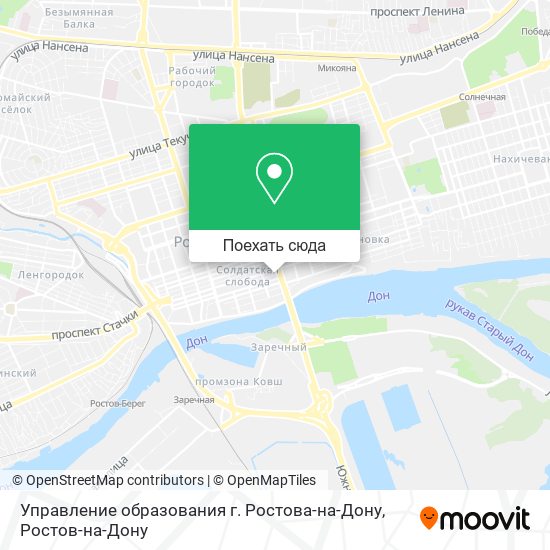Карта Управление образования г. Ростова-на-Дону