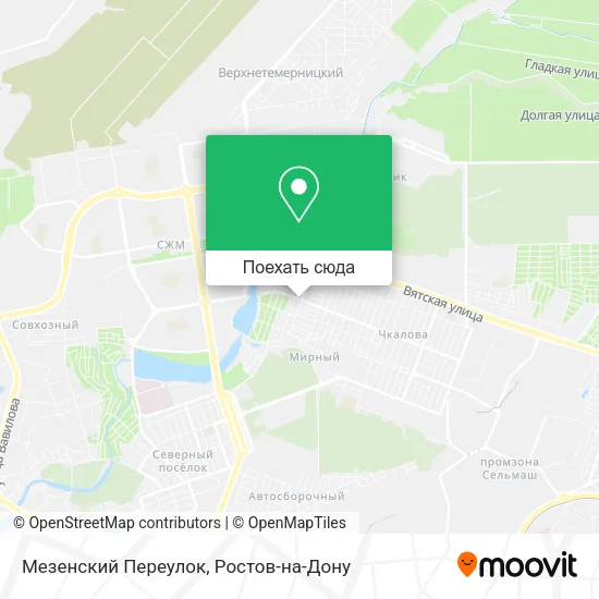 Карта Мезенский Переулок