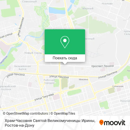 Карта Храм-Часовня Святой Великомученицы Ирины