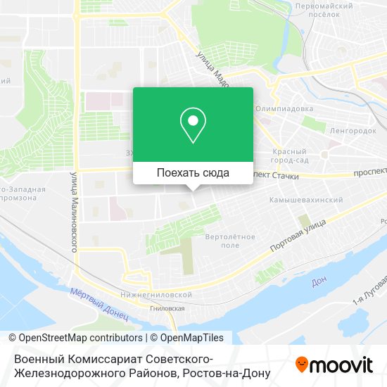 Карта Военный Комиссариат Советского-Железнодорожного Районов