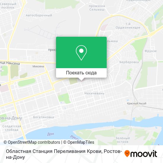 Карта Областная Станция Переливания Крови