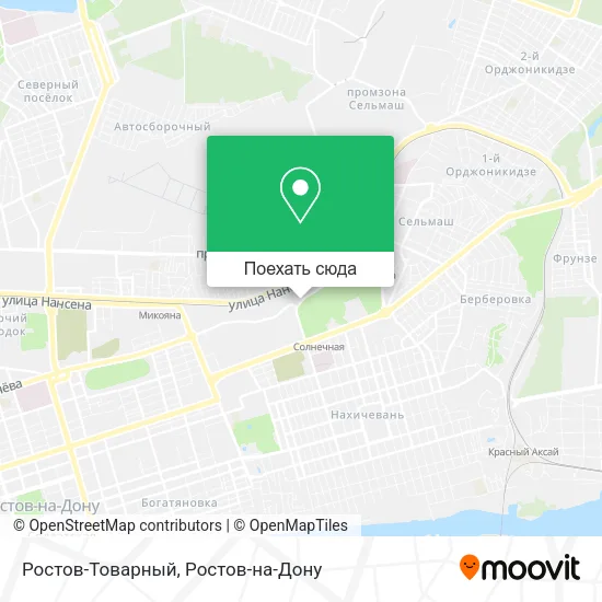 Карта Ростов-Товарный