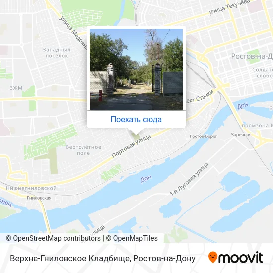 Карта Верхне-Гниловское Кладбище