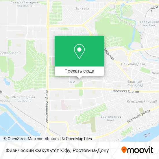 Карта Физический Факультет Юфу