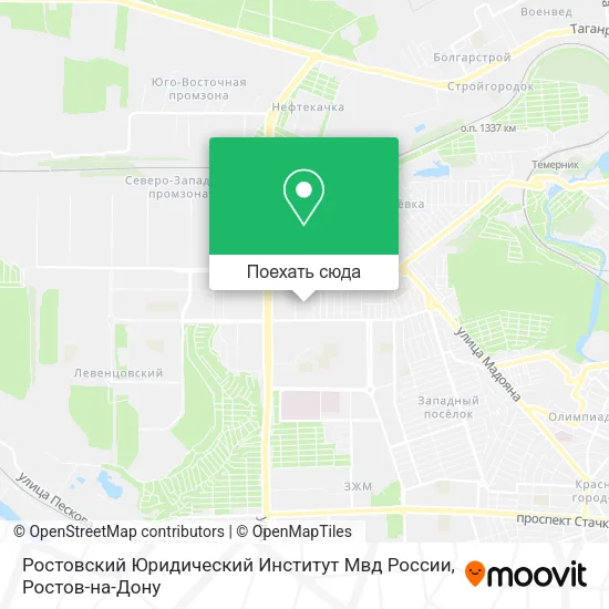 Карта Ростовский Юридический Институт Мвд России
