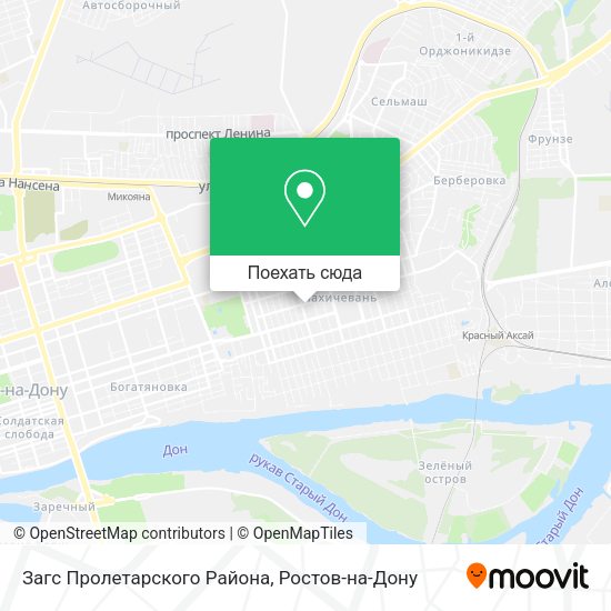 Карта Загс Пролетарского Района