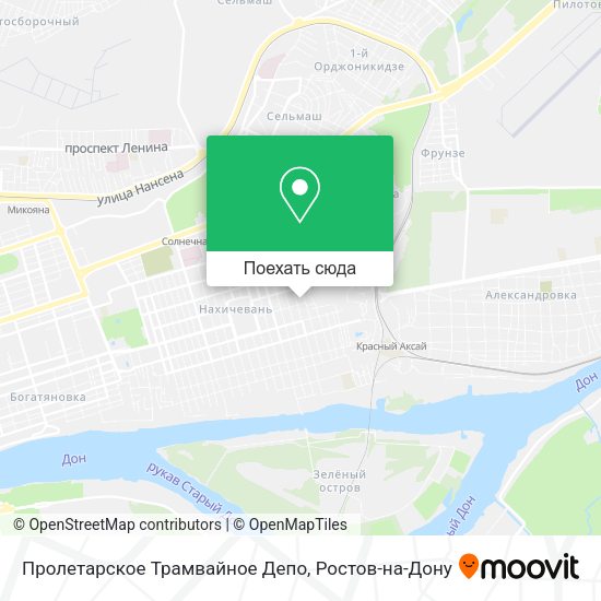 Карта Пролетарское Трамвайное Депо