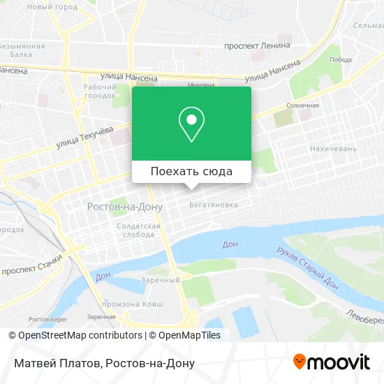 Карта Матвей Платов