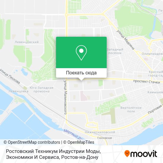 Карта Ростовский Техникум Индустрии Моды, Экономики И Сервиса