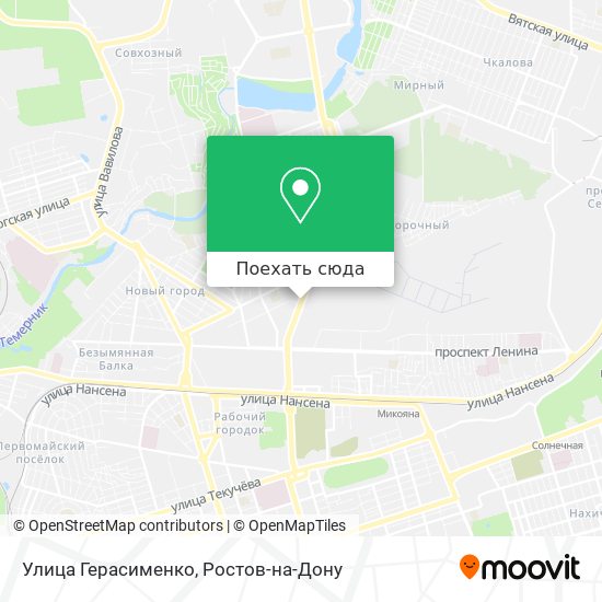 Карта Улица Герасименко