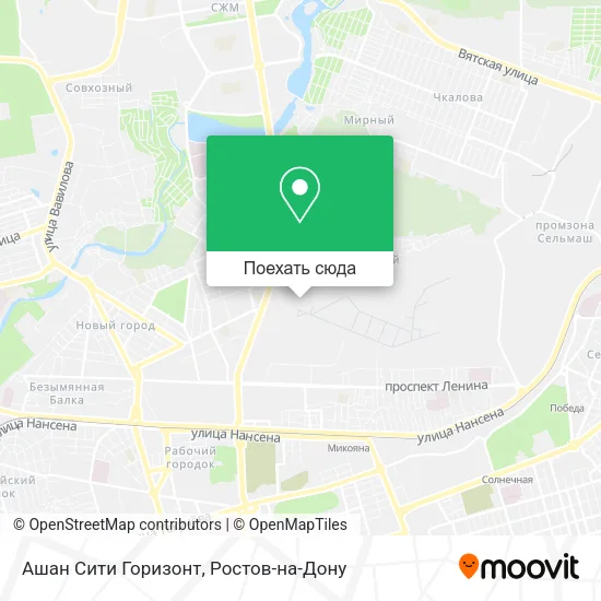 Карта Ашан Сити Горизонт
