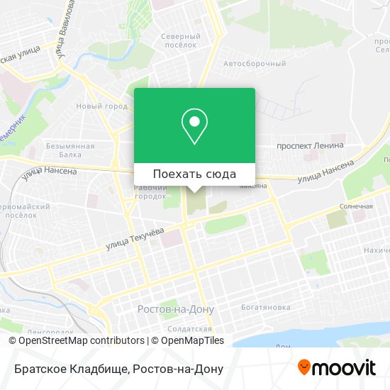Карта Братское Кладбище