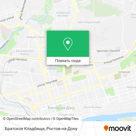 Карта Братское Кладбище