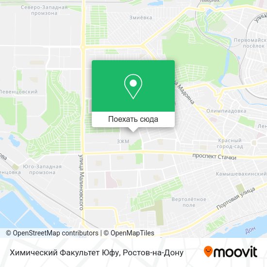 Карта Химический Факультет Юфу