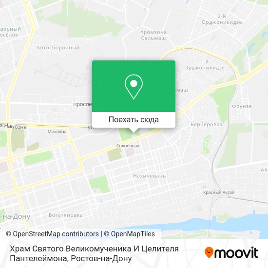Карта Храм Святого Великомученика И Целителя Пантелеймона