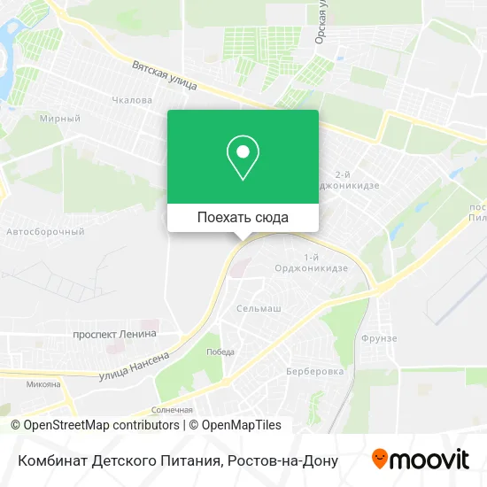 Карта Комбинат Детского Питания