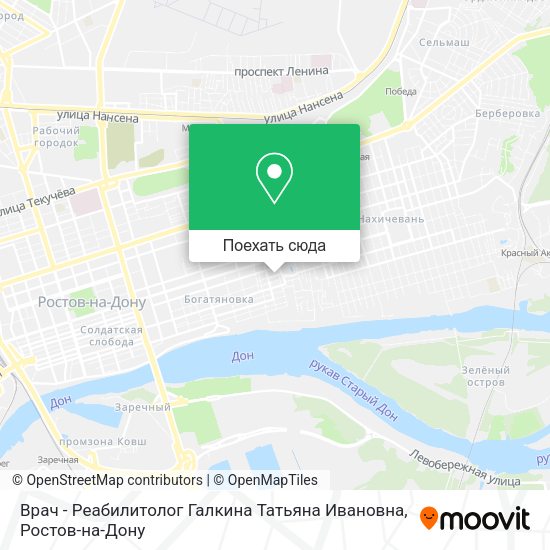 Карта Врач - Реабилитолог Галкина Татьяна Ивановна