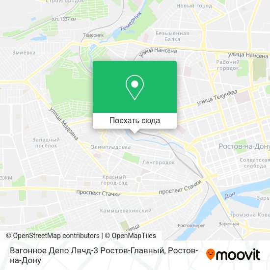 Карта Вагонное Депо Лвчд-3 Ростов-Главный