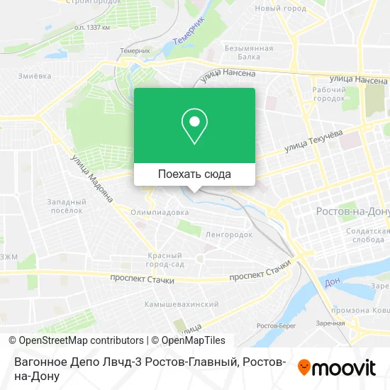 Карта Вагонное Депо Лвчд-3 Ростов-Главный