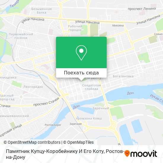 Карта Памятник Купцу-Коробейнику И Его Коту
