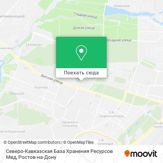 Карта Северо-Кавказская База Хранения Ресурсов Мвд