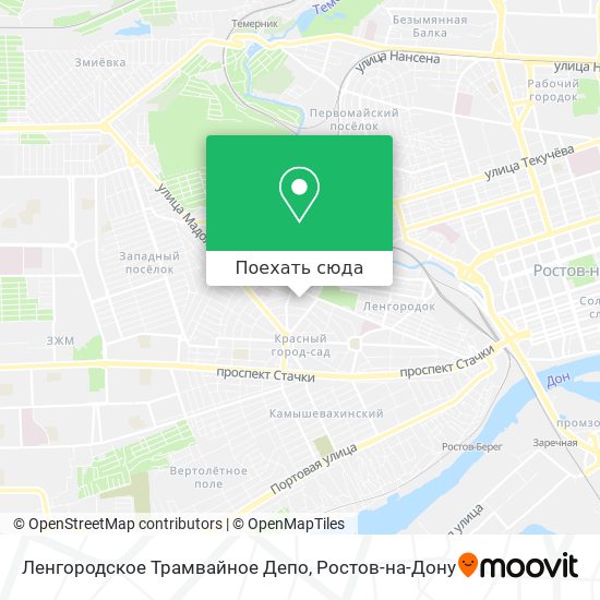 Карта Ленгородское Трамвайное Депо