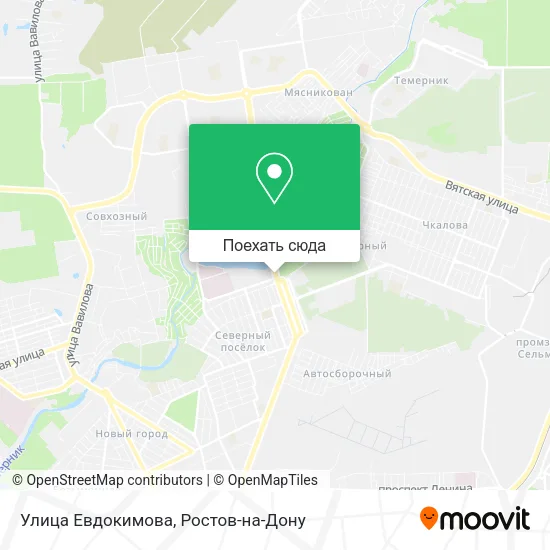 Карта Улица Евдокимова
