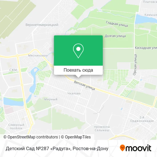 Карта Детский Сад №287 «Радуга»