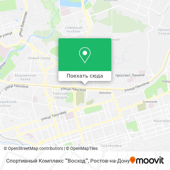 Карта Спортивный Комплекс ""Восход""