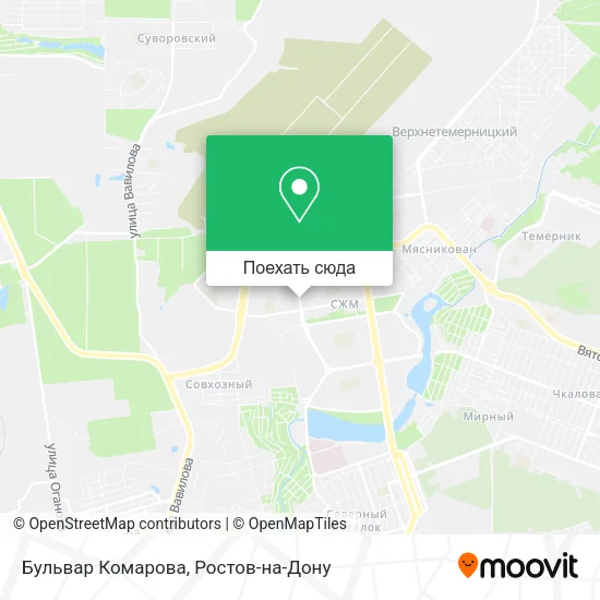 Карта Бульвар Комарова