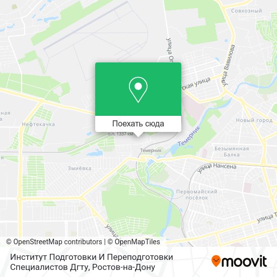 Карта Институт Подготовки И Переподготовки Специалистов Дгту