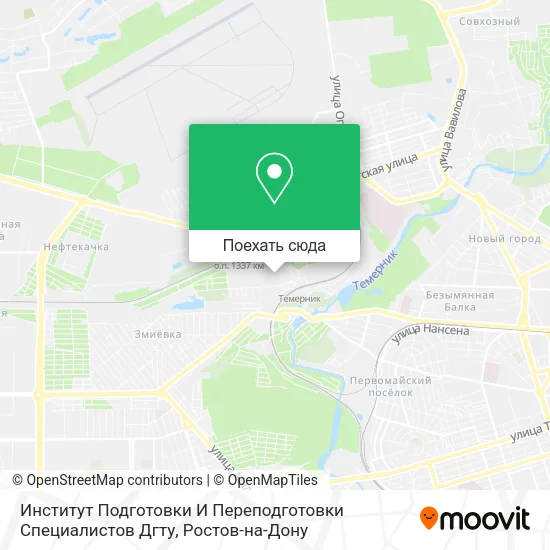 Карта Институт Подготовки И Переподготовки Специалистов Дгту
