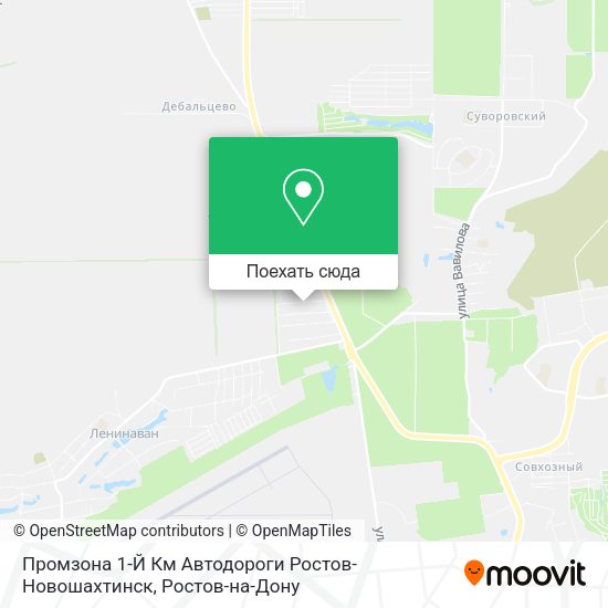 Карта Промзона 1-Й Км Автодороги Ростов-Новошахтинск