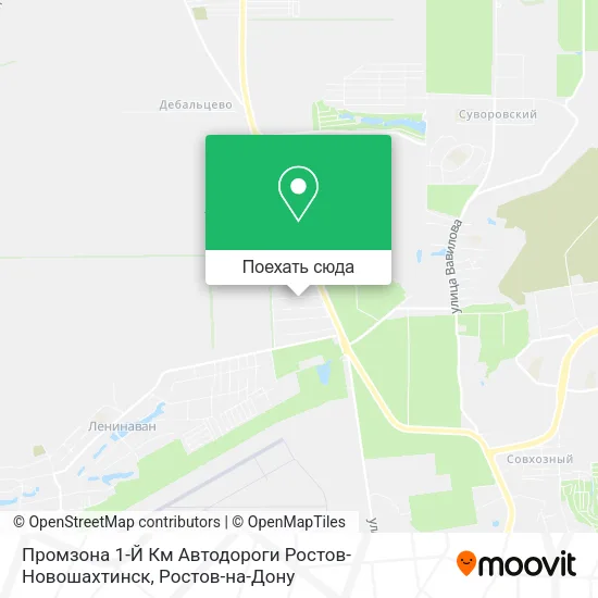 Карта Промзона 1-Й Км Автодороги Ростов-Новошахтинск