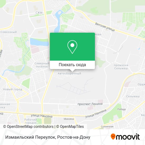 Карта Измаильский Переулок