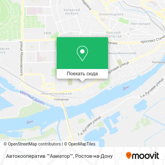 Карта Автокооператив ""Авиатор""