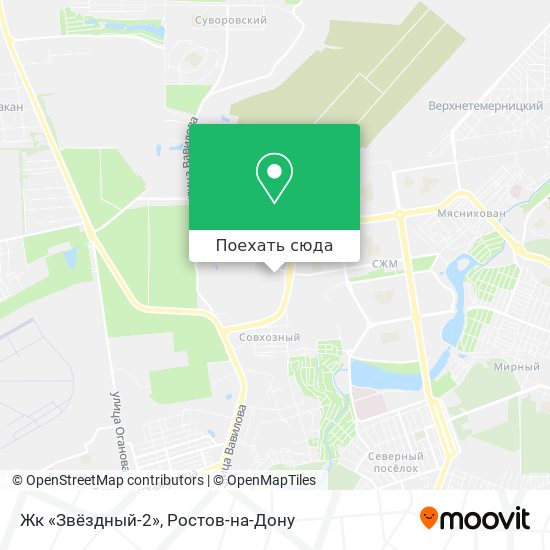 Карта Жк «Звёздный-2»