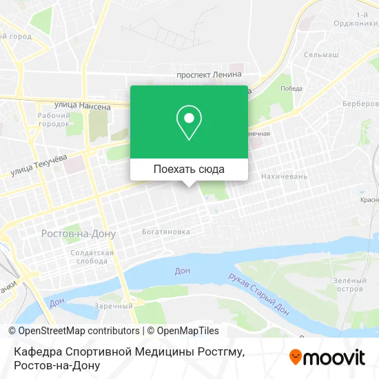 Карта Кафедра Спортивной Медицины Ростгму