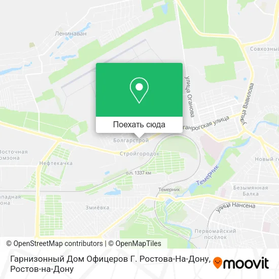 Карта Гарнизонный Дом Офицеров Г. Ростова-На-Дону