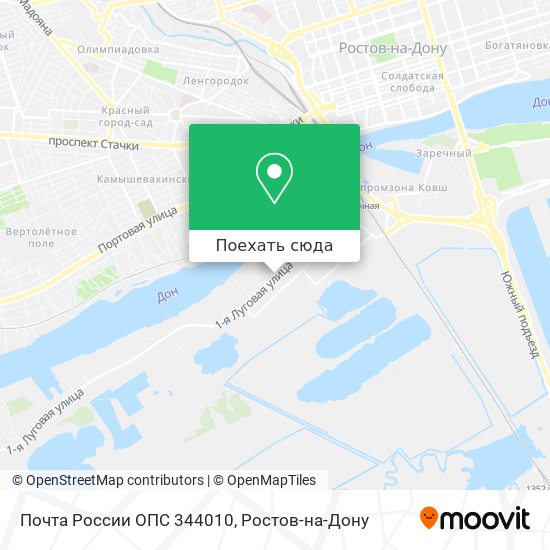 Карта Почта России ОПС 344010